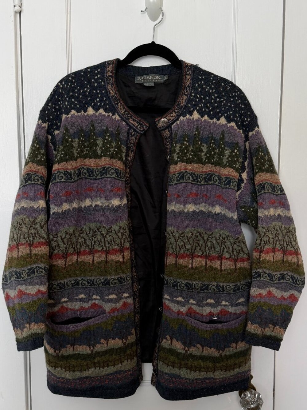 Icelandic Design 100% Wool Coat Size Large